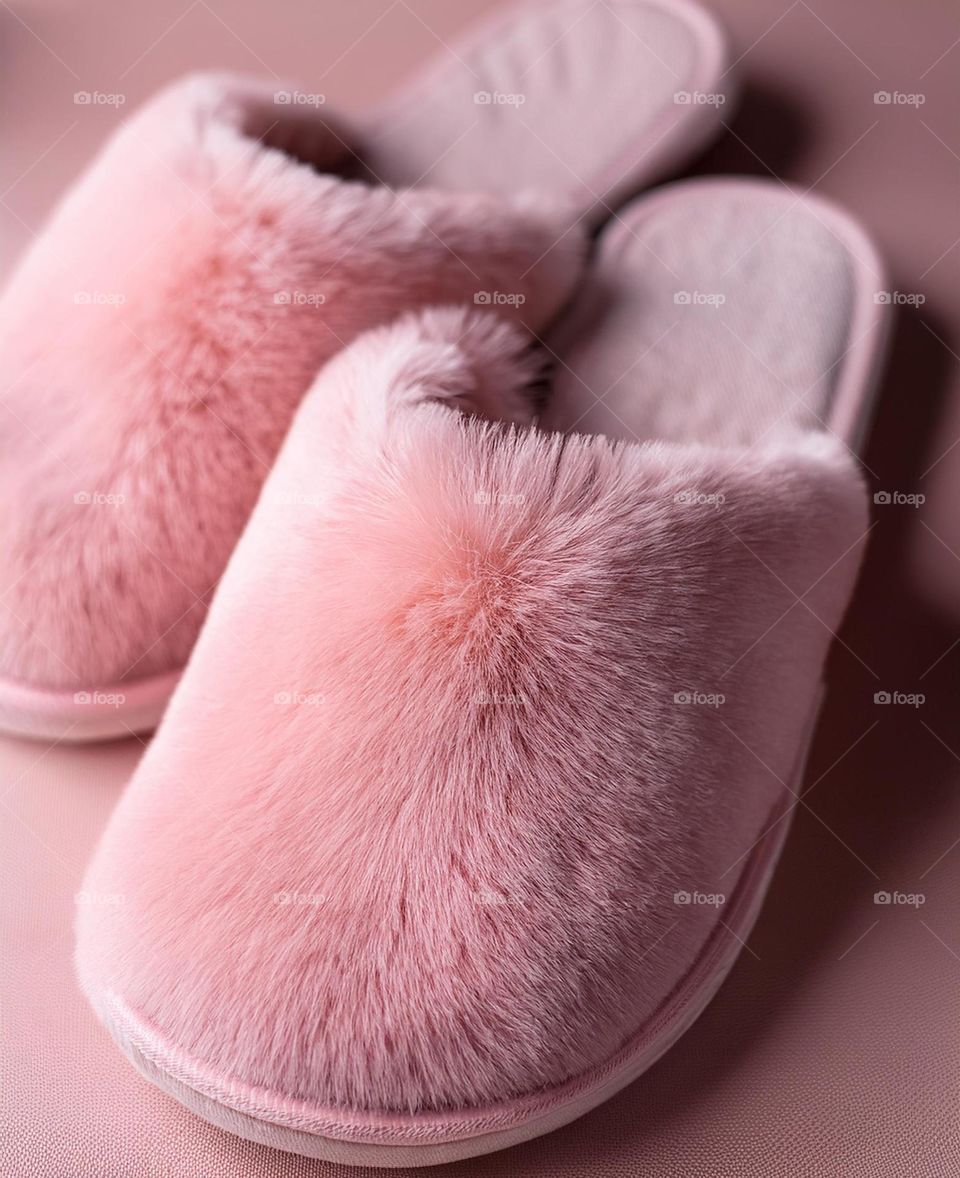 Soft Plush Slippers in Pastel Pink