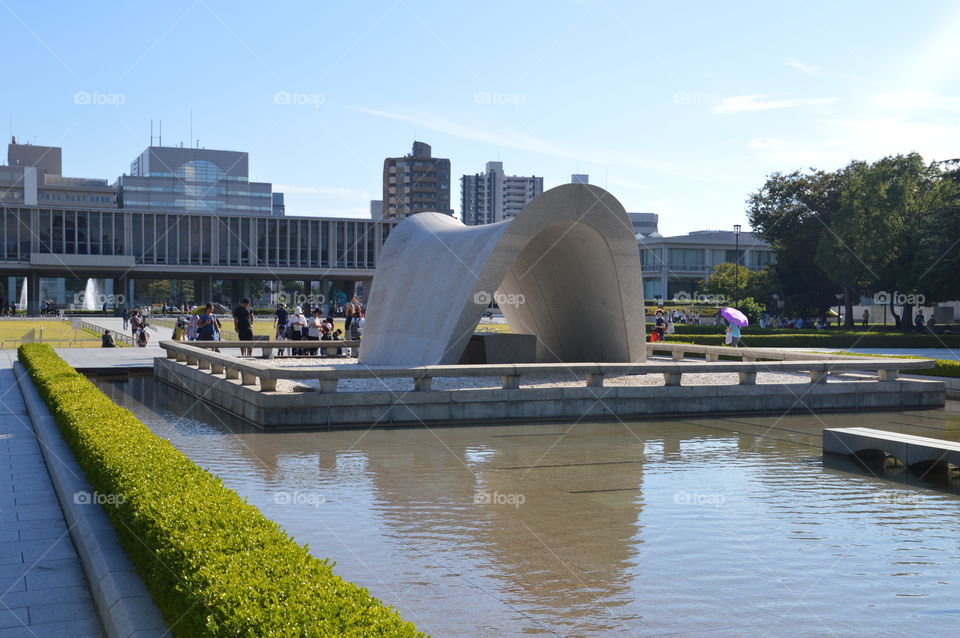 Peace Monument At Hiroshima Japan