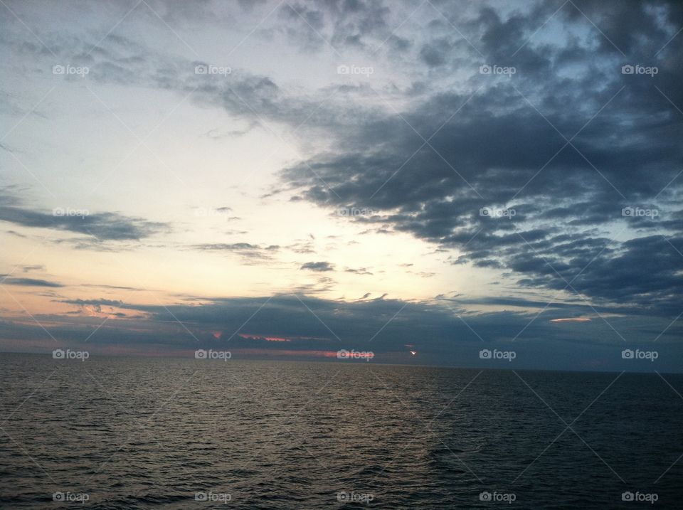 Sunrise in the Open Ocean