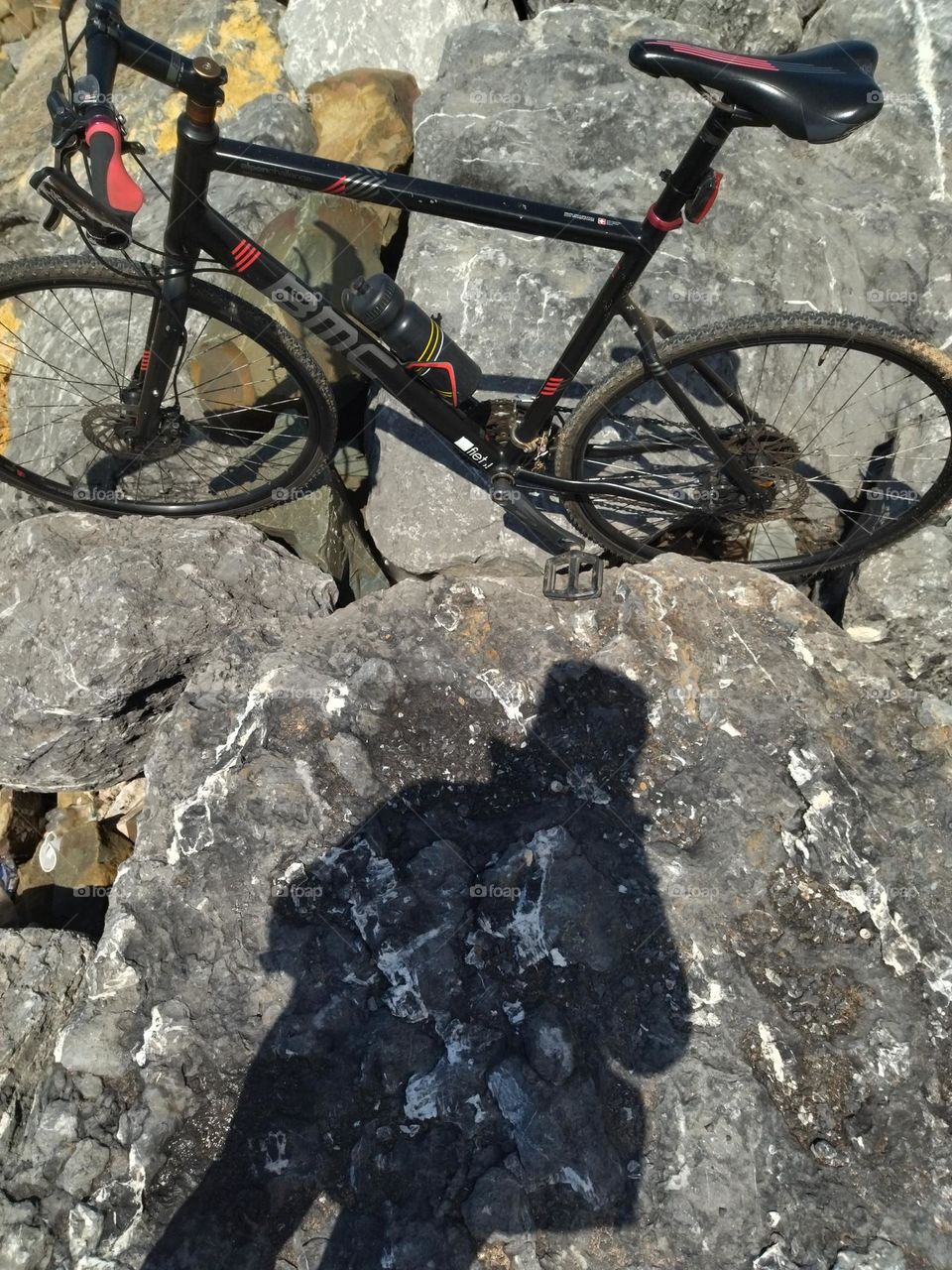 Bike and rock